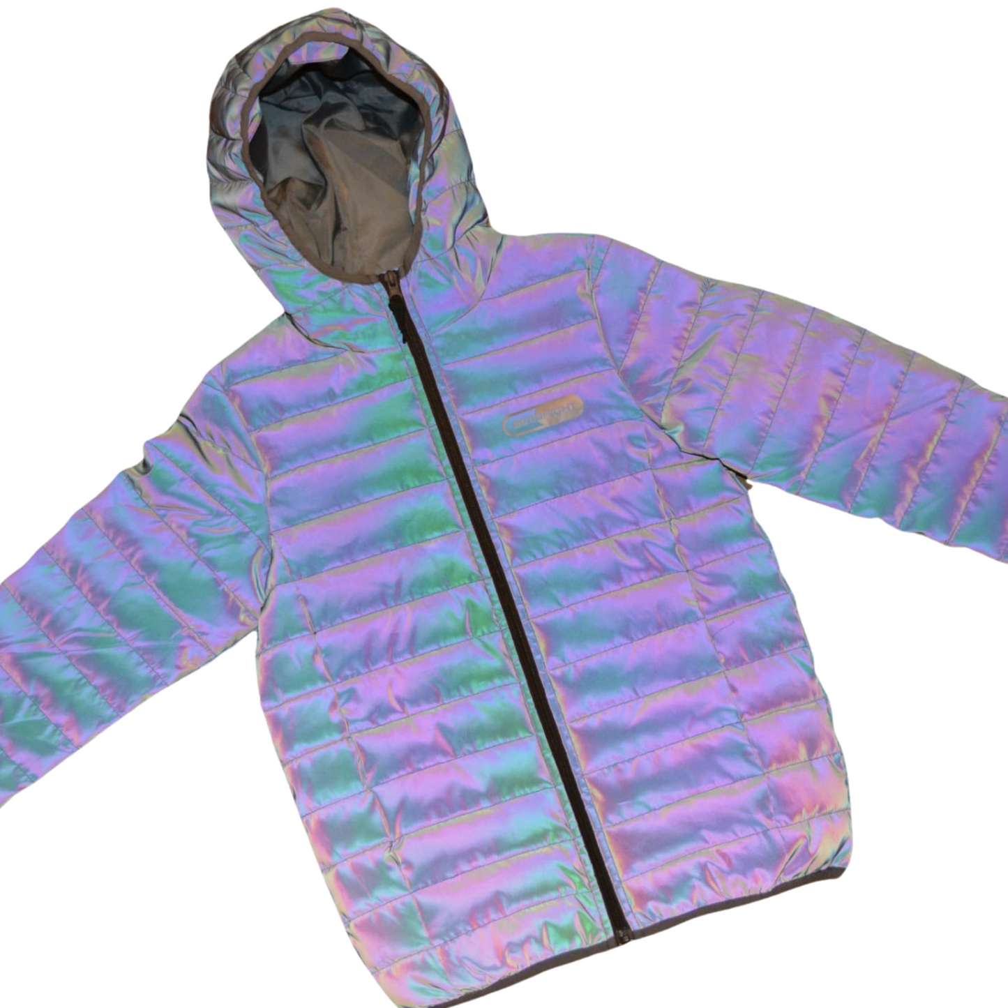 Rainbow reflective bubble coat best sale